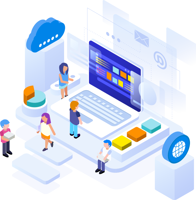 TATIM NETWORK Team working in an office setup, representing connectivity and teamwork.